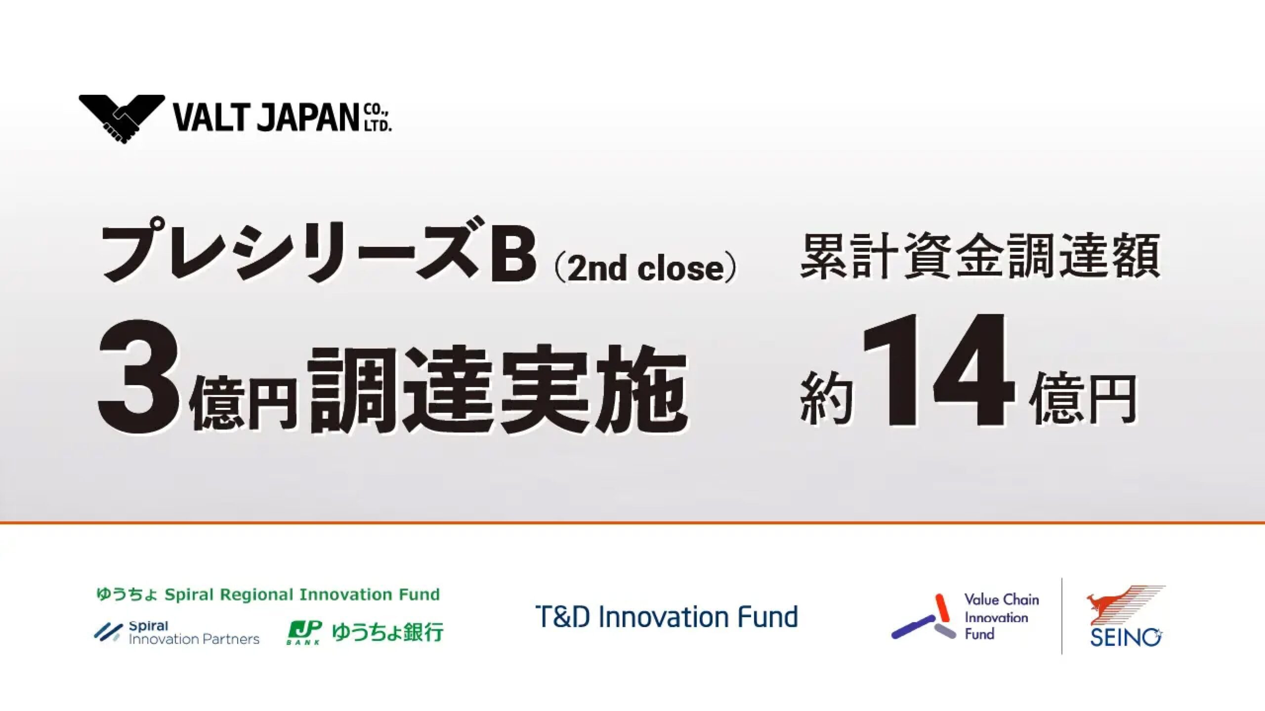 VALT JAPAN株式会社、プレシリーズB2ndラウンドにて3億円の資金調達が決定ー累積調達額は約14億円に