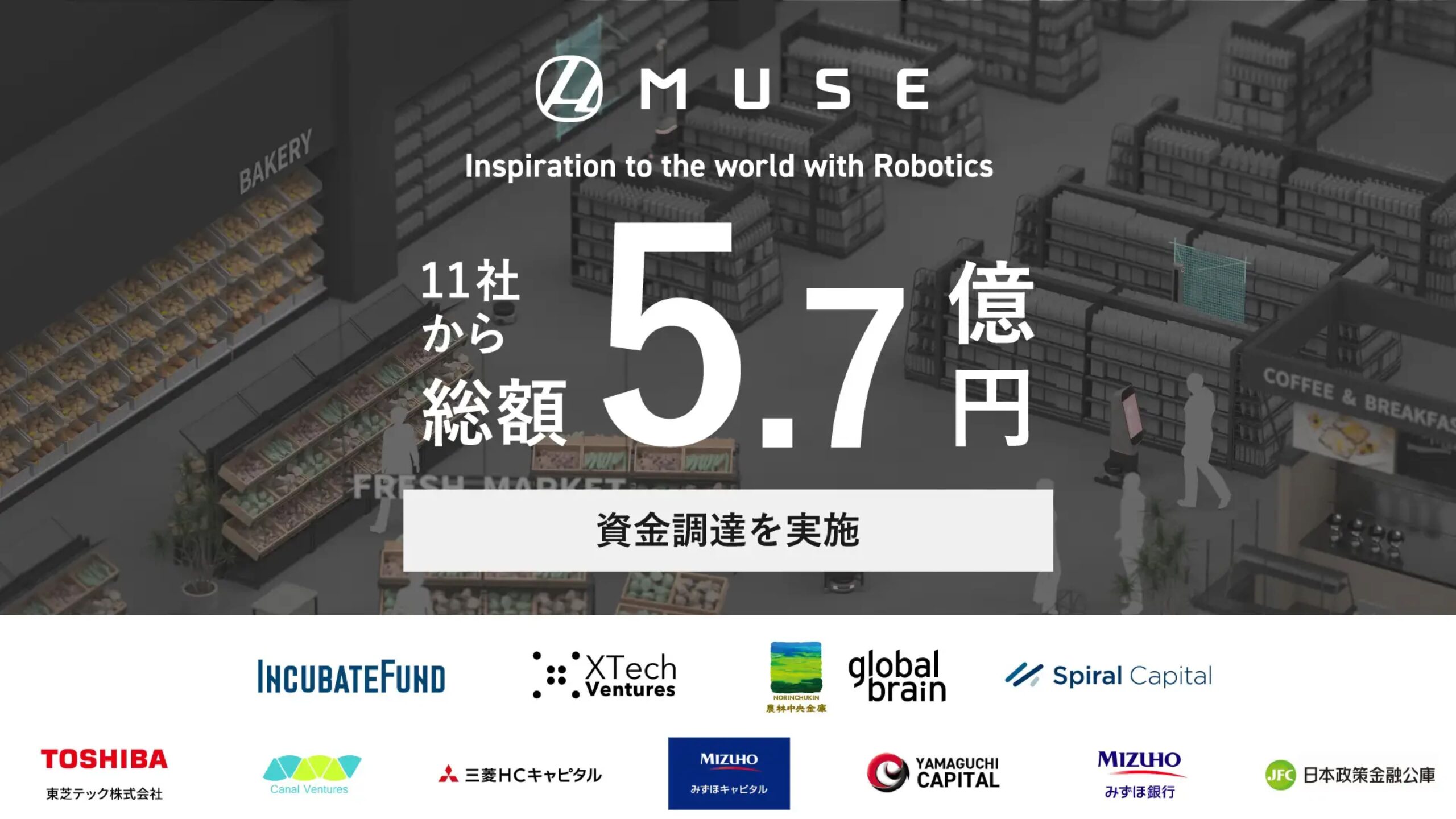 ストアロボット「Armo」を展開する株式会社MUSE、総額5.7億円の資金調達を実施