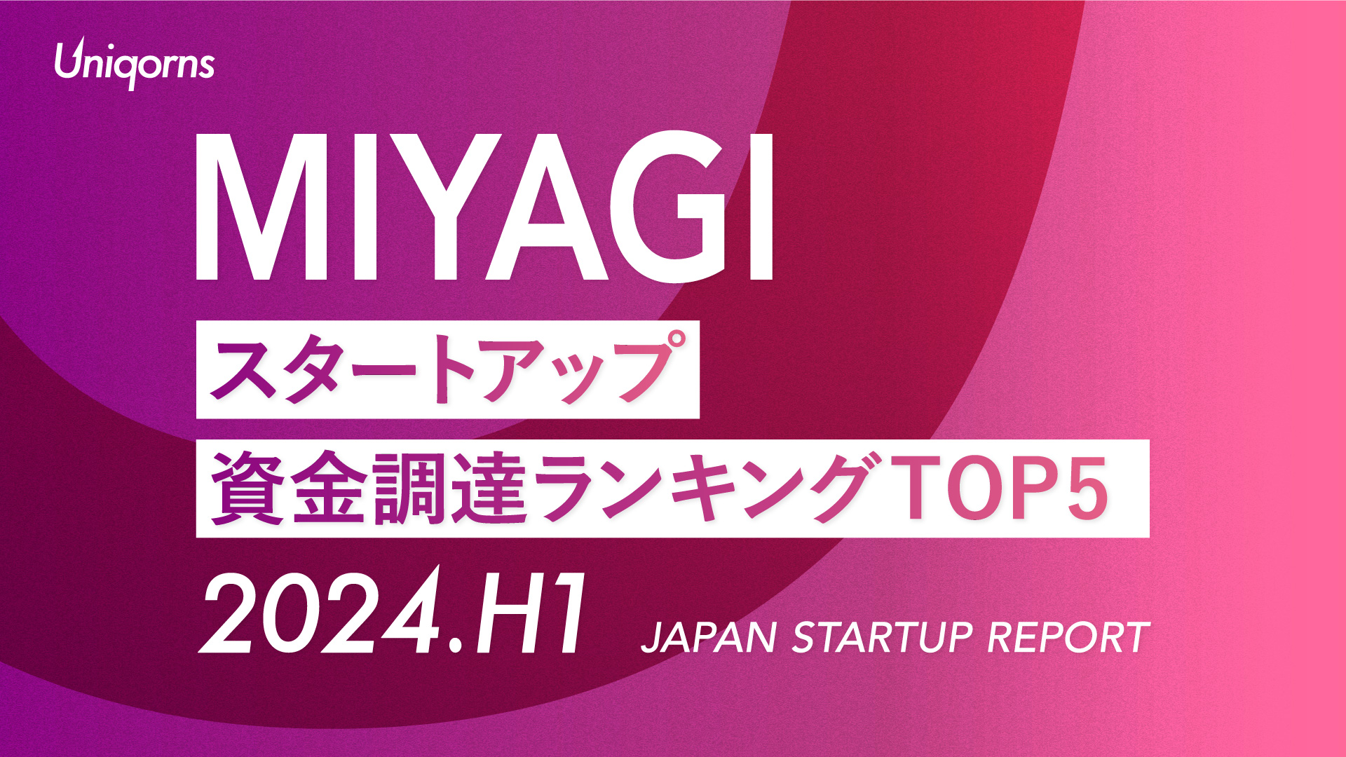 【2024年上半期】宮城スタートアップ資金調達額ランキング（2024年1月1日〜6月30日）