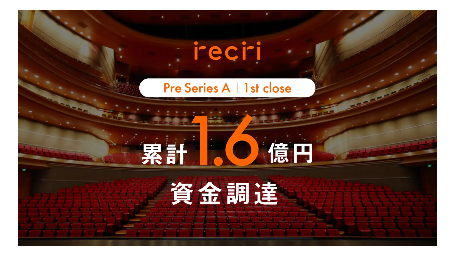 チケットのサブスクを運営する株式会社recriがプレシリーズAファーストクローズにて1億円の資金調達を実施
