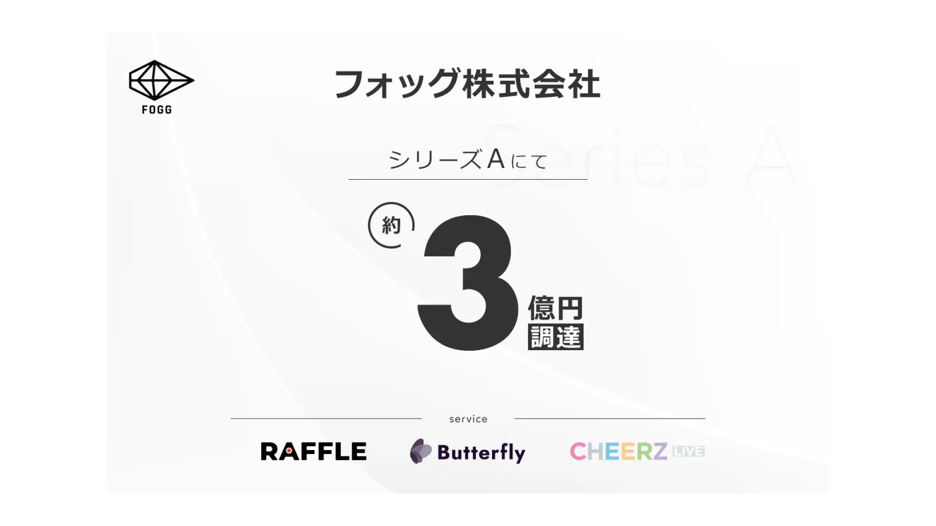 オンラインくじプラットフォーム「RAFFLE」を運営するフォッグ株式会社、シリーズAラウンドにて約3億円の資金調達を実施