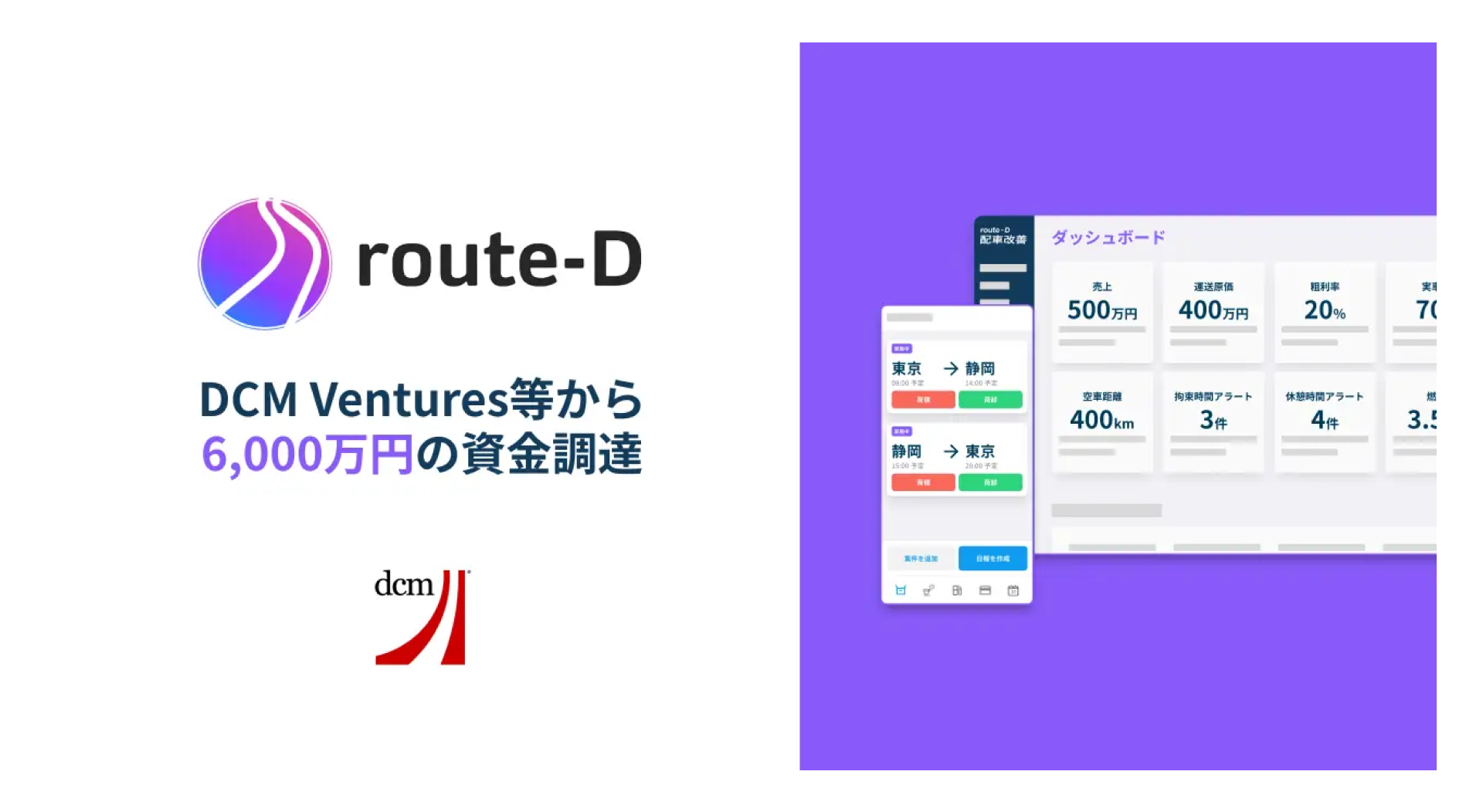 物流業界のDXに取り組む株式会社route-D、シードラウンドにて6,000万円の資金調達を実施