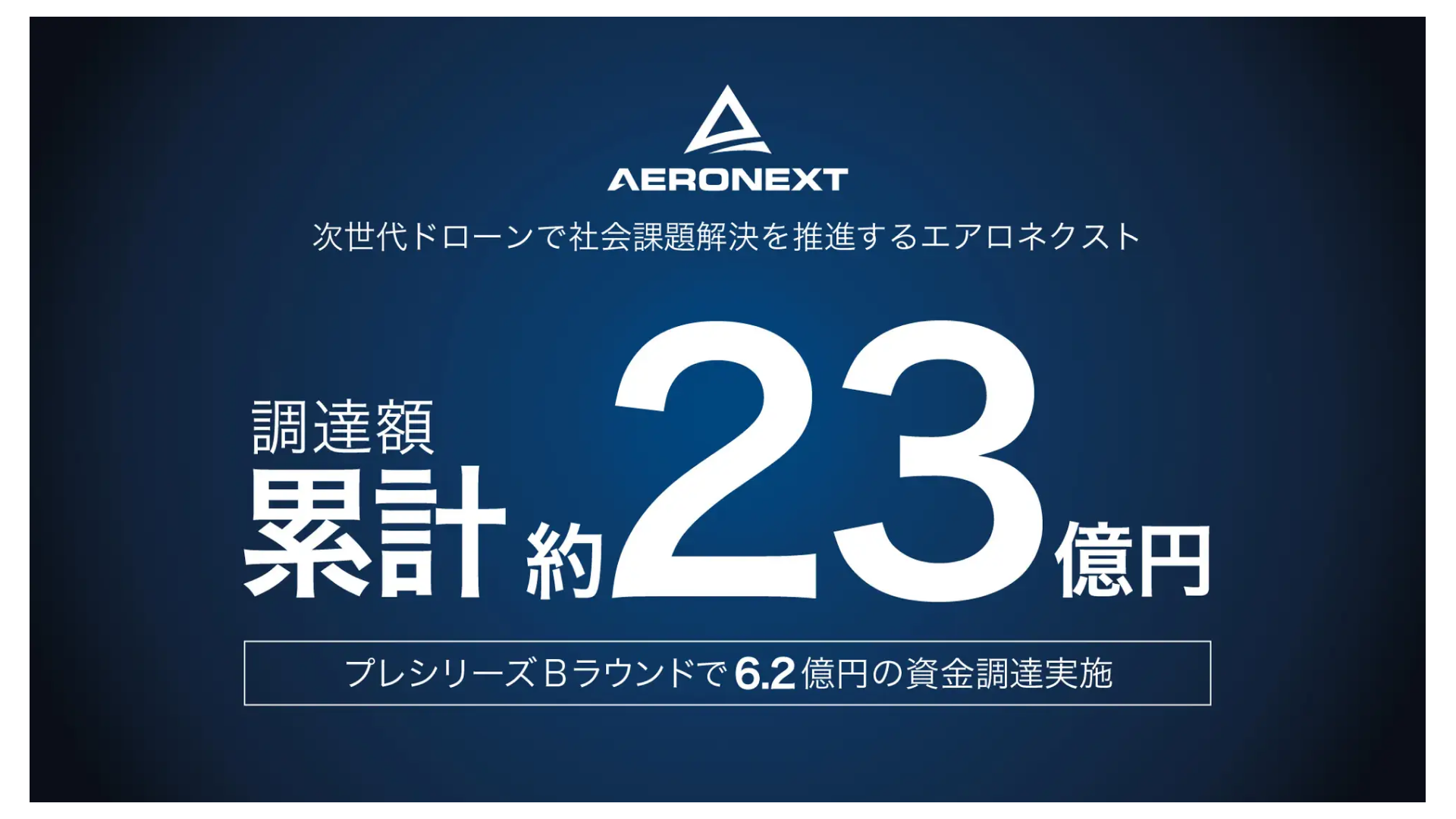 株式会社エアロネクスト、プレシリーズBラウンドにて6.2億円の資金調達を実施ー累計調達額は約23億円に